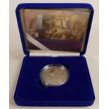 Royal Mint battle of Trafalgar UK Silver proof £5 crown, boxed with certificate.