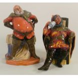 Royal Doulton Character Figure Falstaff HN2054 & The Foaming Quart HN2162(2)