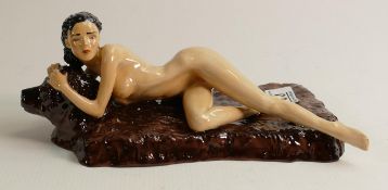 Peggy Davies erotic figurine Tamora on a bearskin rug. Limited edition 25/100