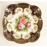 Boxed Elizabethan China Floral & Gilt Decorated Bowl, length 24cm