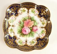 Boxed Elizabethan China Floral & Gilt Decorated Bowl, length 24cm