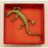 Butler & Wilson costume jewellery large gold effect diamante lizard brooch
