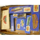A collection of boxed Hornby Dublo to include diesel locomotive, D1 level crossing grider bridge