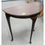 Mahogany Semi Circular Side Table