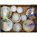 A mixed collection of items to include Mid Century Oriental Egg shell Tea Ware together with similar