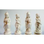In the style of Minton John Bell designed prototype chess pieces: Duplicate pieces noted, height