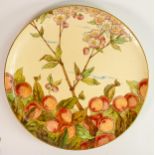 A Wedgwood earthenware large wall charger: Decorated with fruit & blossom, d.41cm.