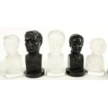 Bohemia crystal Roman Emperor theme chess set: Height of king 8.7cm (chip to black knights ear