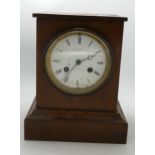 Edwardian Mahogany Chas Frodsham Mantle Clock, height 23cm