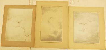 Charles Prosper Sainton (1861 - 1914) Three signed silver point etchings - two signed and titled