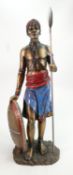 Very Large Boxed The Leonardo Collection figure Masai Warrior: height 65cm