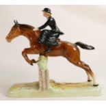 Beswick horse & rider jumping fence