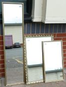 Three Gilt Effect Hall Mirrors, tallest 117cm(3)