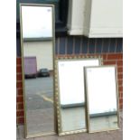 Three Gilt Effect Hall Mirrors, tallest 117cm(3)