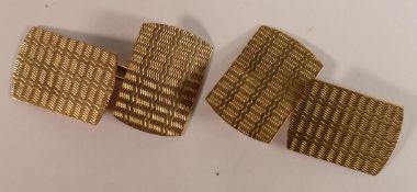pair gentleman's 9ct gold cufflinks, 3g.