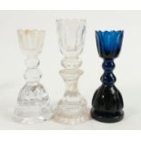 Royal Doulton crystal chess set: Unmarked with some differences in top diameter of white pawns