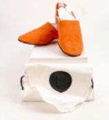 Boxed Mr Hare Arno orange suede slip on shoe: Lightly used, Size UK 8, fits UK 7.5