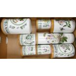 A collection of Portmeirion Botanical Garden Patterned Storage jars, 8 items tallest 30cm