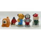 A collection of Wade figures including Dougal, Sooty & Sweep, Humpty Dumpty and Paddington bear,