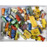 A collection of Duplo Dinky, Lesney, Minix OO scale & similar toy cars / model railway accessories