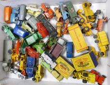 A collection of Duplo Dinky, Lesney, Minix OO scale & similar toy cars / model railway accessories