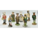 A collection of Beswick English Country folk comical animal figures (8)