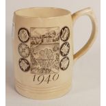 Wedgwood scarce 1940 Barlaston Factory commemorative mug, celebrating the first firing biscuit &