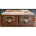 Small 2 drawer table top filling cabinet