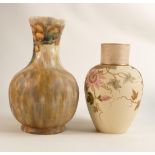 Taylor Tunnicliffe & Cranston Pottery Floral decorated vases, height of tallest25cm(2)