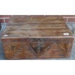 Large Carved Wooden box, 54 x 41 x 22cm