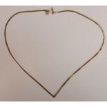 9ct gold necklace, 1.7g.