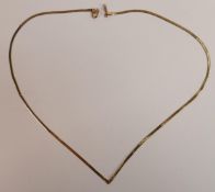 9ct gold necklace, 1.7g.