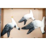 Beswick Set of Three Flying Seagull Wall Plaques, models 922-1, 922-2 & 922-3