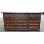 Oak geometric sideboard