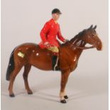 Beswick Huntsman on brown horse 1501, tiny chip to rim of hat