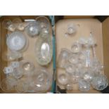 A large Collection of Cut & Pressed Glassware(2 trays)