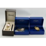 Ladies & Gents Gold Plated Rotary Boxed Watches together with similar Ingersoll branded item(3) (