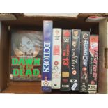 Small collection of VHS movies including Dawn of the Dead, Friday the 13th etc.