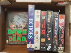 Small collection of VHS movies including Dawn of the Dead, Friday the 13th etc.