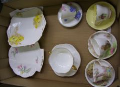 A collection of Shelley Items to include coffee cups & saucer in patterns 0261,12312,13257/515,