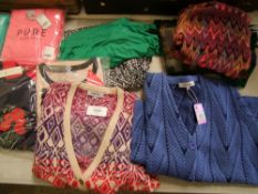 A quantity of ladies jumper and cardigans . size 18/22 xxxl