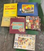 Mixed collection of vintage jigsaws and board games