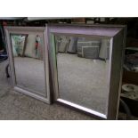 Two contemporary mirrors. Largest 67cm x 55cm