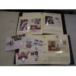 A collection of coin first day covers, Royal Commemorative theme in 2 albums plus several singles (