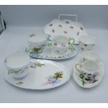 A collection of Shelley Items to include At Home Pattern trays & cup pat 13590, tray & cup pat