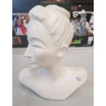 Life size ceramic bust 44cm Height