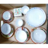 A mixed collection of items to include Oriental tea ware, tea bowl, lidded box etc
