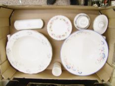 Royal Doulton rimmed floral bowls: together with Expressions fruit bowl, cups & saucers etc