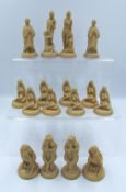 Complete resin Chess set with an erotic theme Height of tallest piece 10.5cm.
