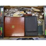 A mixed collection of Cutlery to include cased sets/part sets of Cutlery together with loose